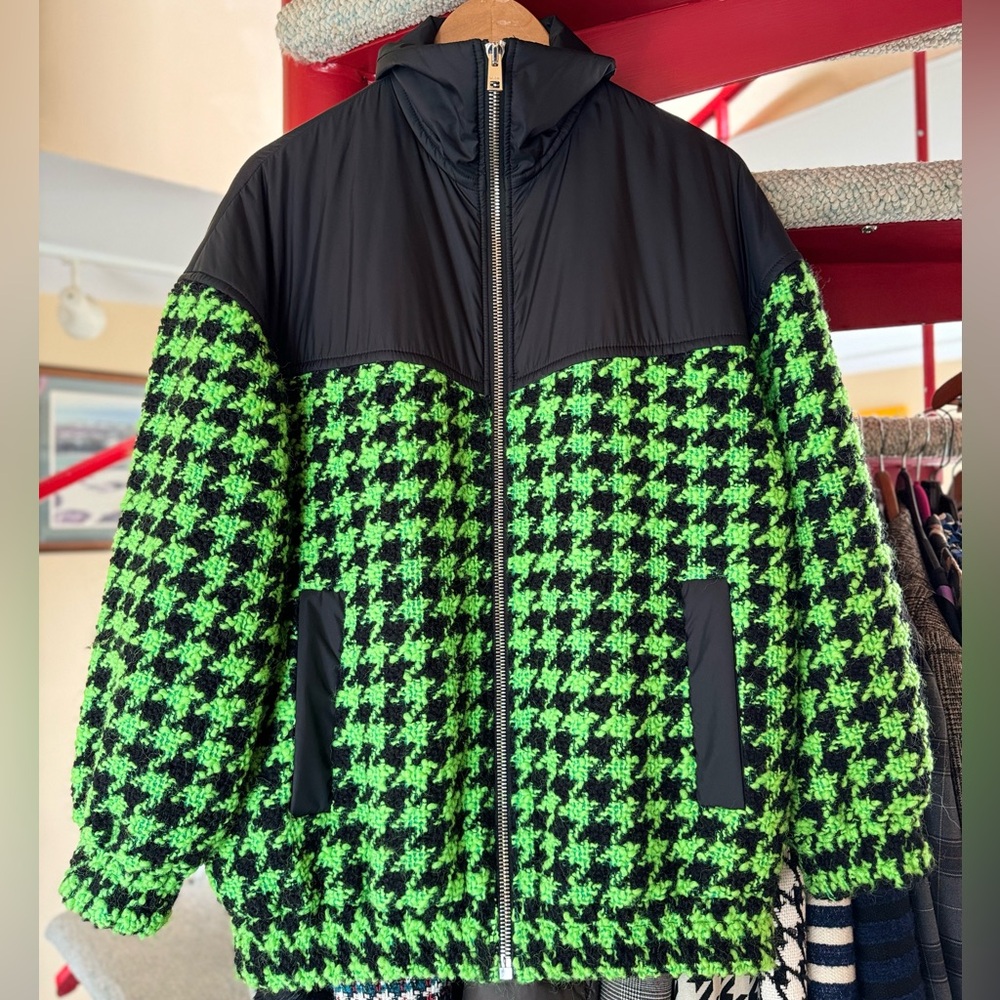 Raremsgm Houndstooth Tweed Bomber Jacket - image 5